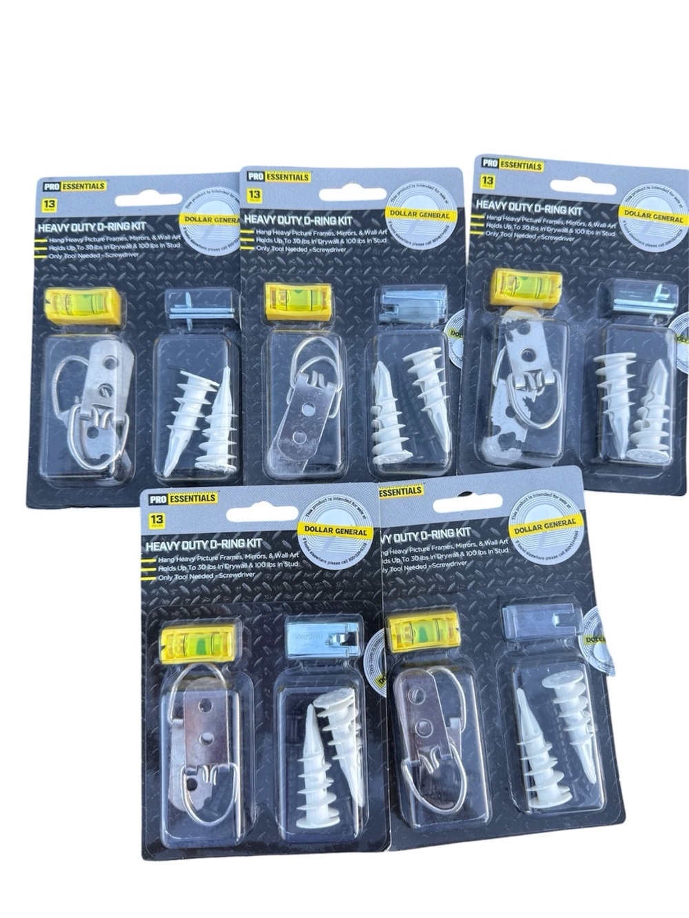Pro Essentials Heavy Duty D-Ring 65pc Lot - NEW